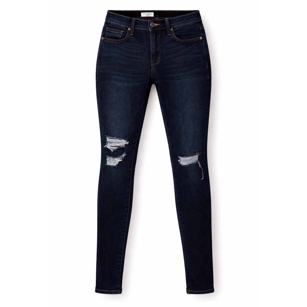 FRAME Le Skinny de Jeanne Dark Wash Distressed Jeans Women's Size 25